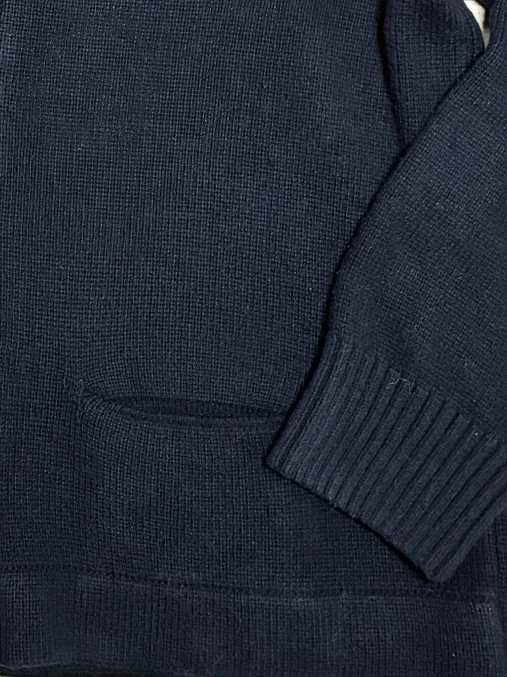 Vintage Abercrombie & Fitch Shawl Knit Cardigan Sweater Navy Blue Men's XL Y2K